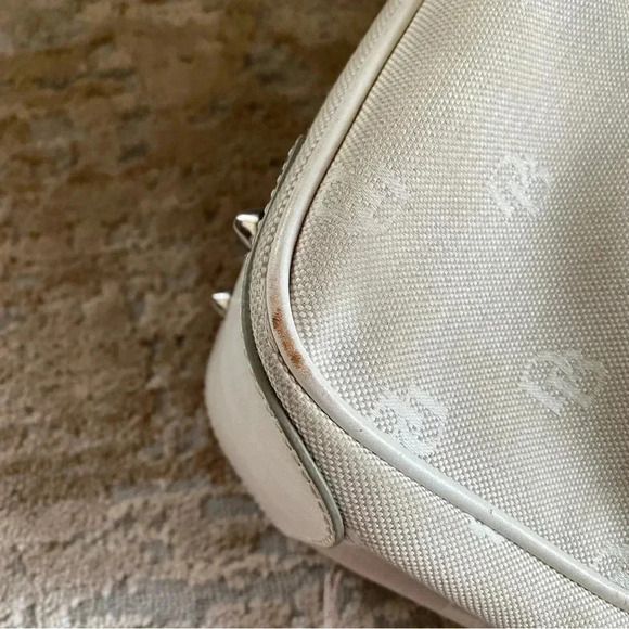 Dooney & Bourke Signature Vintage Ivory Medium Purse Hand Bag Monogrammed - Picture 6 of 16